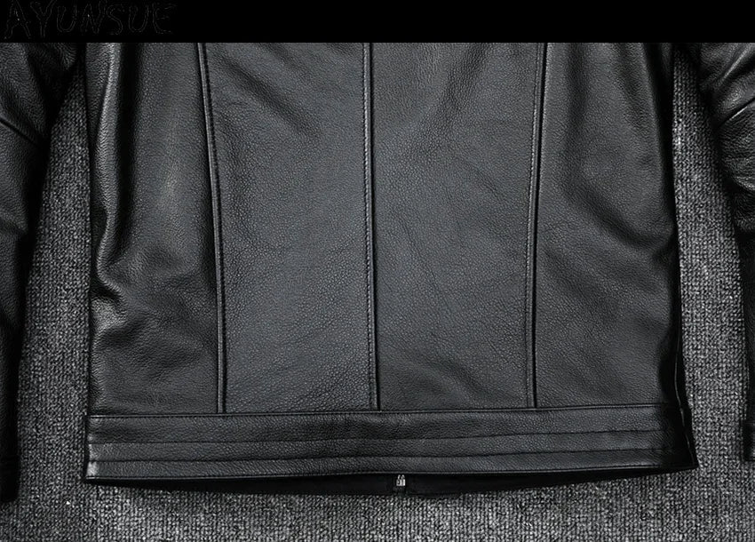 Mens Leather Jacket Autumn Men Clothing Handsome Motorcycle Jackets Two Colors Short Coats Kurtka Męska Skórzana Slim