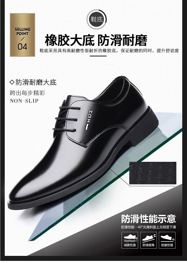 Men's New Business Leather Shoes Soft Soled Work Footwear Outdoor Non Slip Formal Shoes Fashion Casual Male Shoes Zapatos Homme
