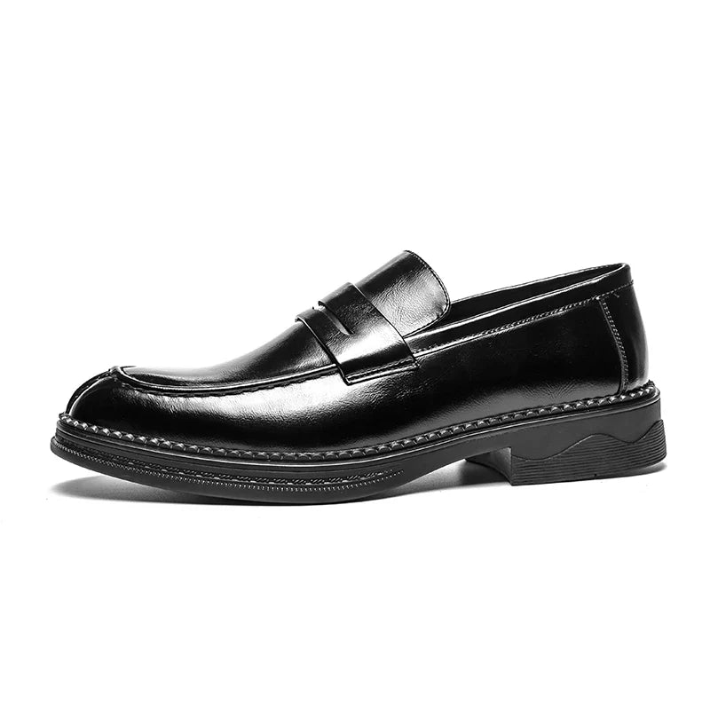Premium Silver Business Shoes Men's Oxford Shoes Leather Brand Loafers Slip on High Quality Wedding Loafers Soft Sole Dress Shoe