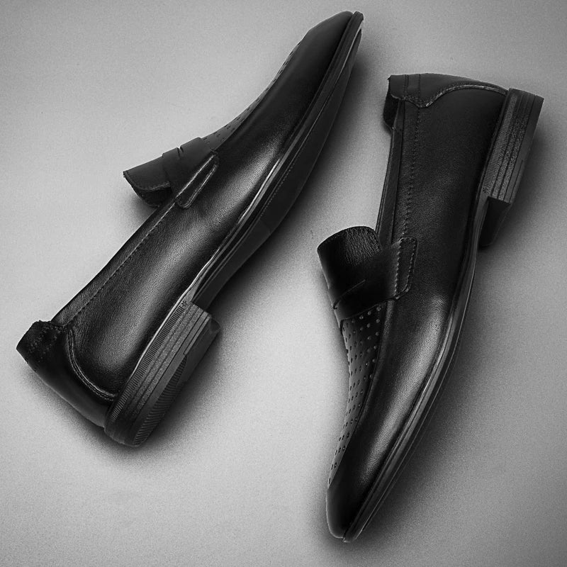 Italy Luxury Brand Fashion Men Casual Shoes Loafer Shoes Men Genuine Leather Slip-on Formal Shoes Moccasins Handmade Man Shoes