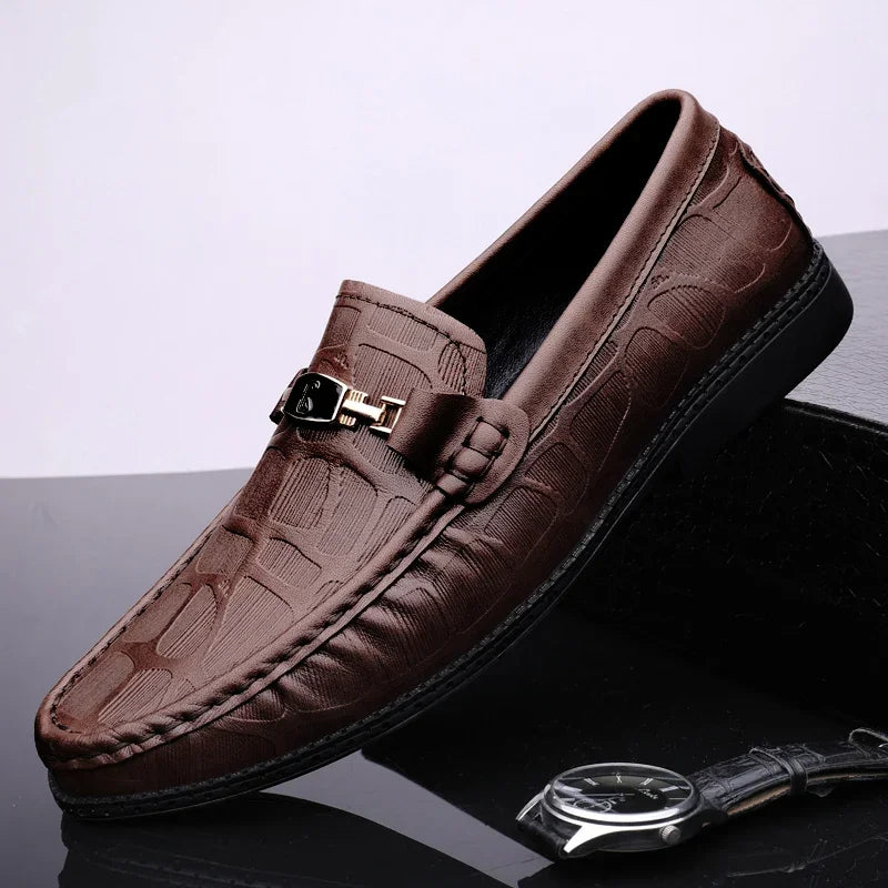 High Quality Mens Loafers Genuine Leather Men's Casual Shoes Brand Driving Shoes Male Comfortable Loafer Men All-match Moccasin