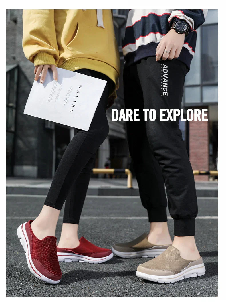 Men Slippers Summer Breathable Home Indoor Slippers Men Thick Bottom Slides Fashion Couple Walking Shoes