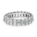 2.5/6.6cttw Oval Cut All Moissanite Ring for Women Sparkling Diamond Wedding Full Eternity Bands S925 Sterling Silver GRA