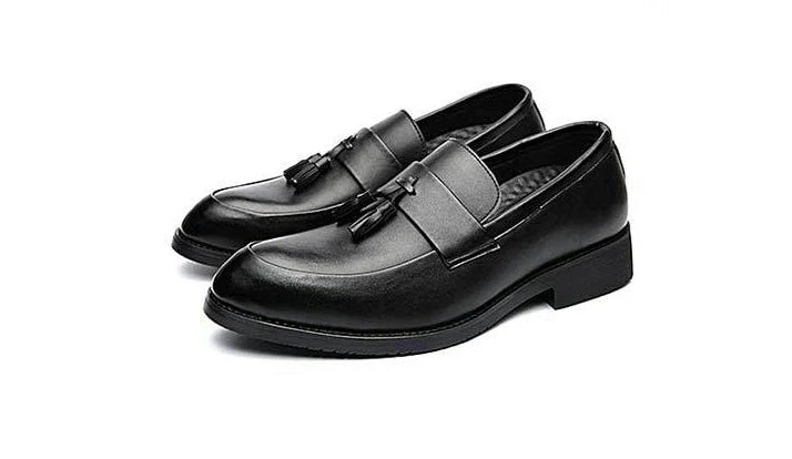 With Tassels Loafers Office Leather Shoes for Men Platform Thick Sole Pointed Toe Man Casual Shoe High Quality Fashion Elegant