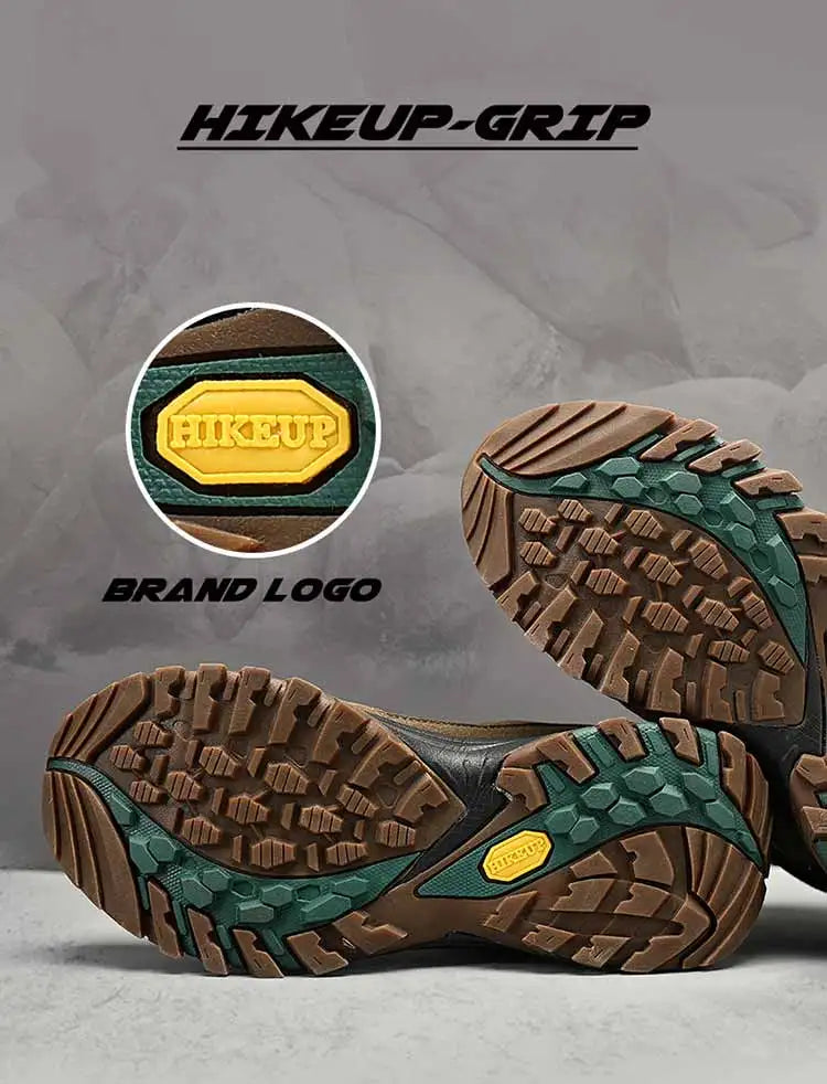 High-Top Men Hiking Boot Winter Outdoor Shoes Lace-Up Non-slip Sports Casual Trekking Boots Man Suede Warm Shoes