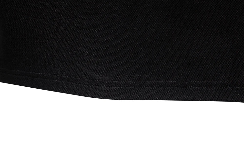 2025 Business Casual Polo Shirt Men Solid Color Long Sleeve Cotton Rich Blend Breathable Polos Male