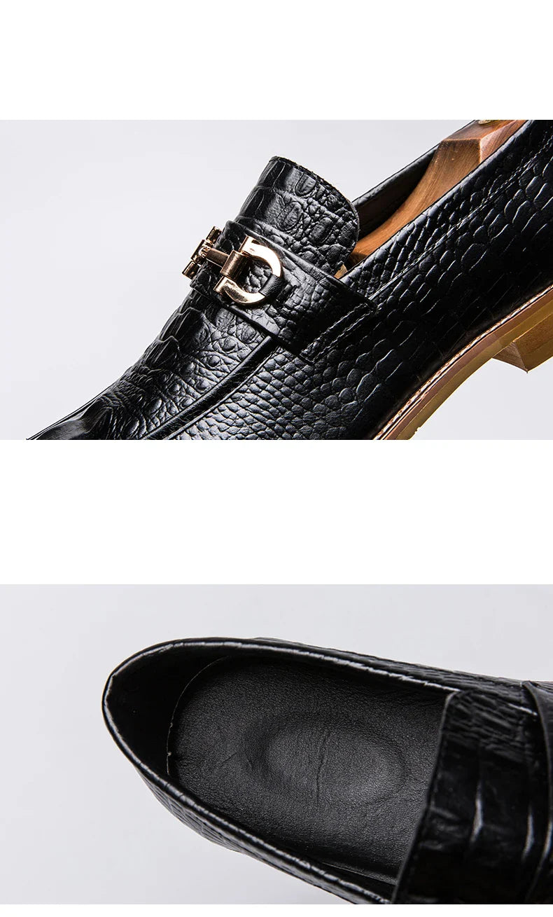 Trend Social Leather Shoes Men Wedding Party Office Leather Men's Dress Shoes  Classic Casual Business Shoes For Men Loafers