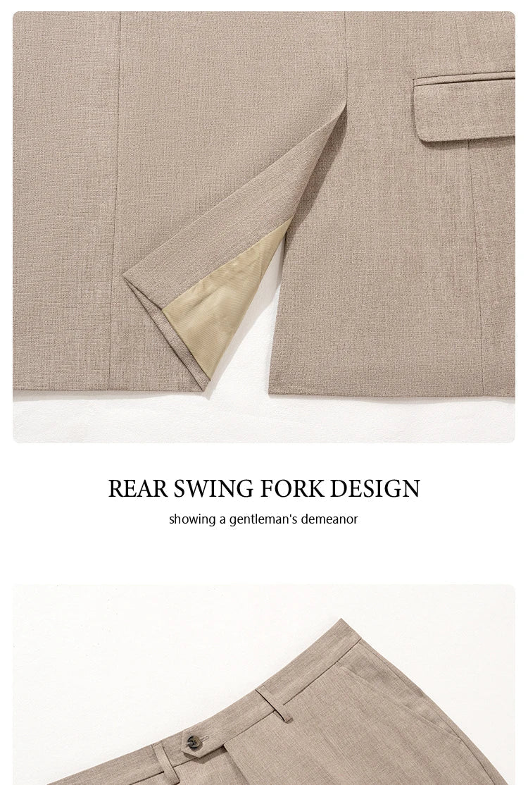 New 2 buttons on suit modern design mens office wear blazer coustime homme luxe Bead edge craftsmanship