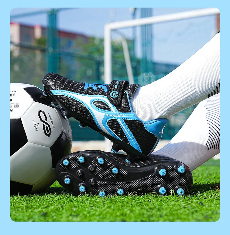 Kids Unisex Soccer Shoes Boys Grils Football Boots Non-Slip Training Indoor Outdoor Athletic Shoes Breathable Ultralight Sports