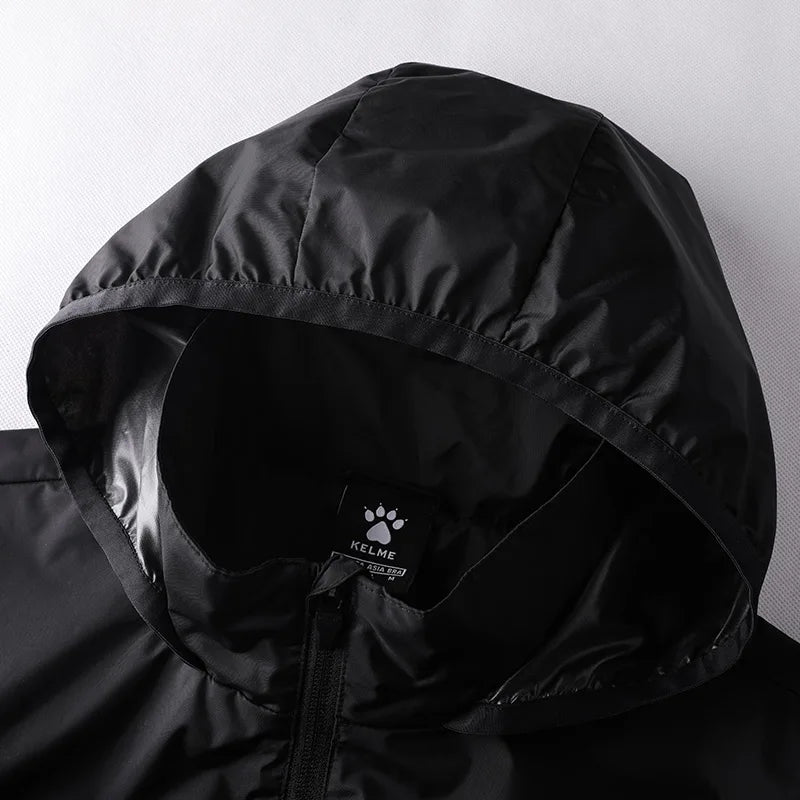 Men's Waterproof Jacket  Windbreaker Soccer Training Lightweight  Training  Outwear Quick Dry Coat  8163WT1001