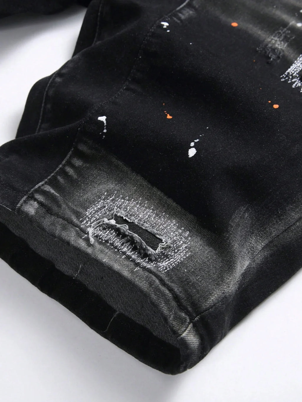 Summer Ripped Shorts Jeans Men Denim Shorts Pants Straight Stretch Casual Cool Thin Knee Length Fashion Brand Daily Trousers