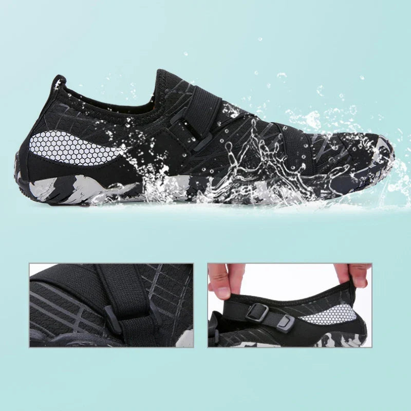 Men's Elastic Aqua Shoes Breathable Women Outdoor Wading Sneakers Quick Dry Water Shoes for Diving Swimming