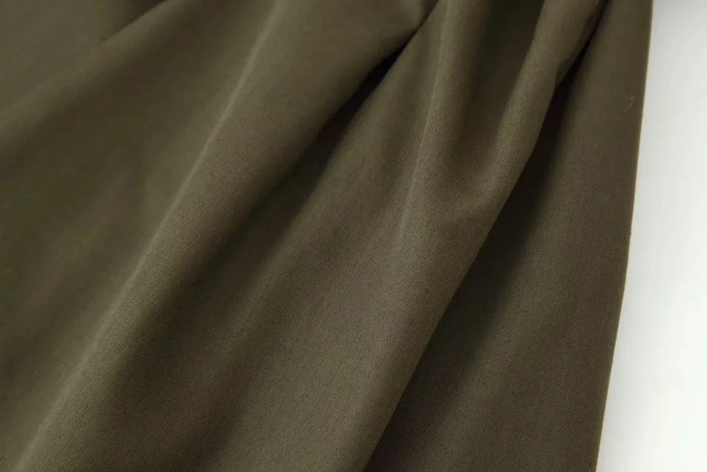2026 Spring Summer Vintage Women Dress Fashion Single Breasted Sashes Draped V Neck Sleeveless Chic Brown Ladies Dresses