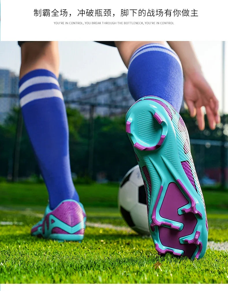 New Men's Football Boots Cleats Non-Slip Sneakers Training  Adult High Quality Soccer Shoes FG Unisex Sneakers Boy Drop Shipping