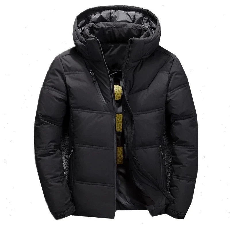 '-20 Degree Down Jacket Male Winter Parkas Men White Duck Down Jacket Hooded Outdoor Thick Warm Padded Snow Coat Oversize M-4XL