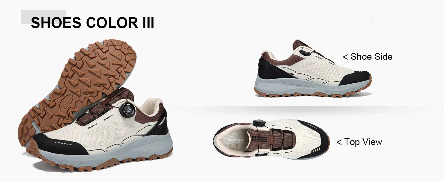 Men Hiking Sneakers Brand High Quality Trekking Climbing Shoes Male Rotating Button Luxury Designer Outdoor Sneakers