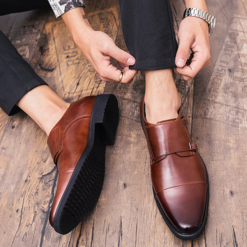Men Oxfords Shoes Genuine Leather Luxury Men Dress Shoes Lace Up British Business Casual Shoes Men Wedding Shoes Chaussure Homme