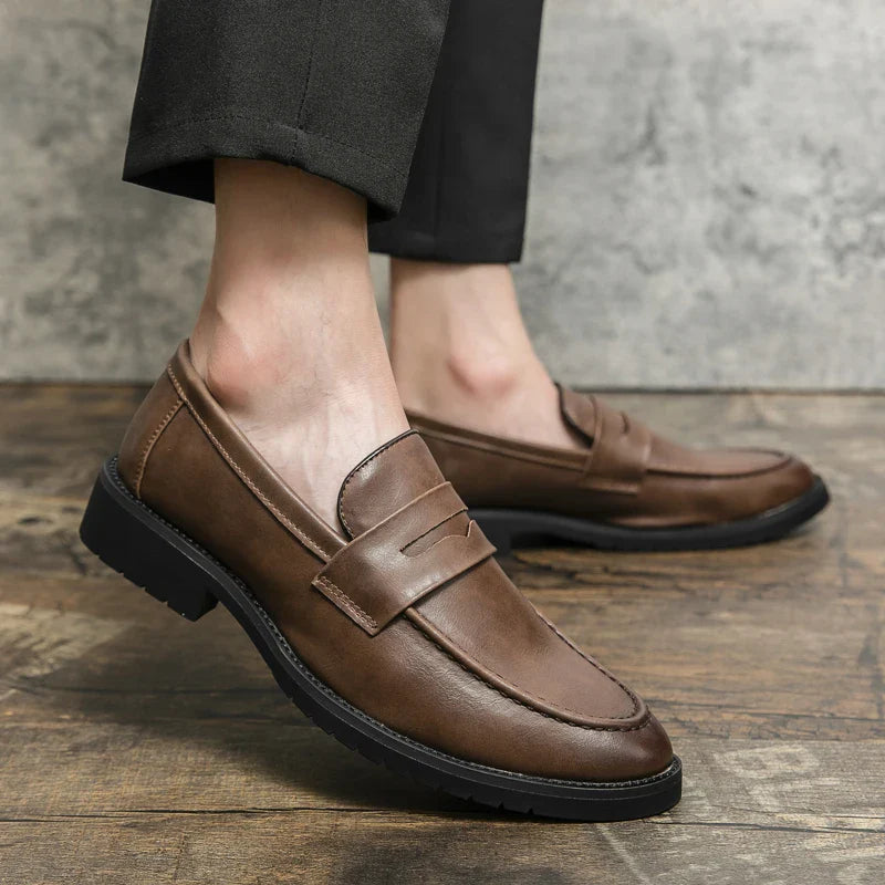 Black Men Loafers Soft Moccasins High Quality Spring Autumn Genuine Leather Shoes Men Business Office Dress Shoes Zapatos