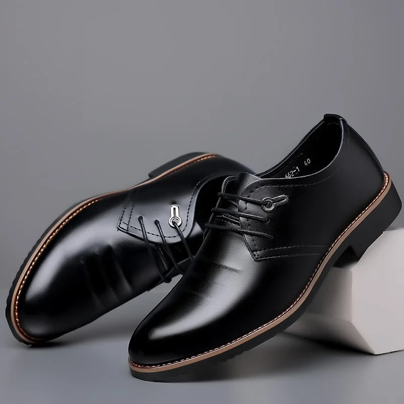 Men’s Formal Dress Shoes – High-Quality Genuine Leather, Black/Brown, EU Sizes 40–48
