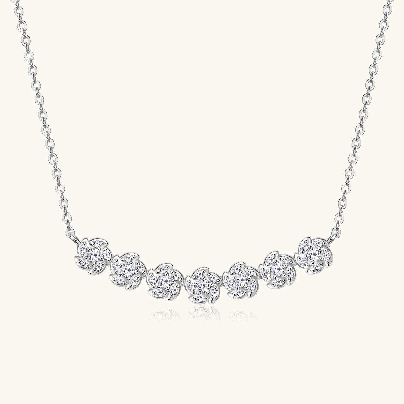 Moissanite Diamond Necklaces for Women, Dainty 14k Gold/925 Sterling Silver Choker Necklace Gold Plated Jewelry Trendy Gift