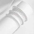 925 Sterling Silver Elegant Delicate 3MM 4MM 5MM Stackable Shell Pearl Bracelet For Women Party Fine Jewelry Gifts