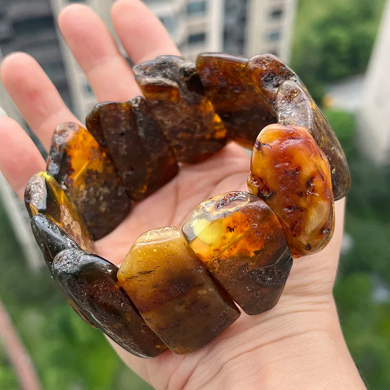 New Amber Bracelet&Bangle for Unisex Gogerous Gift 100% Natural Genuine Bead Factory Baltic Stone Europe Unique Jewelry Supplier