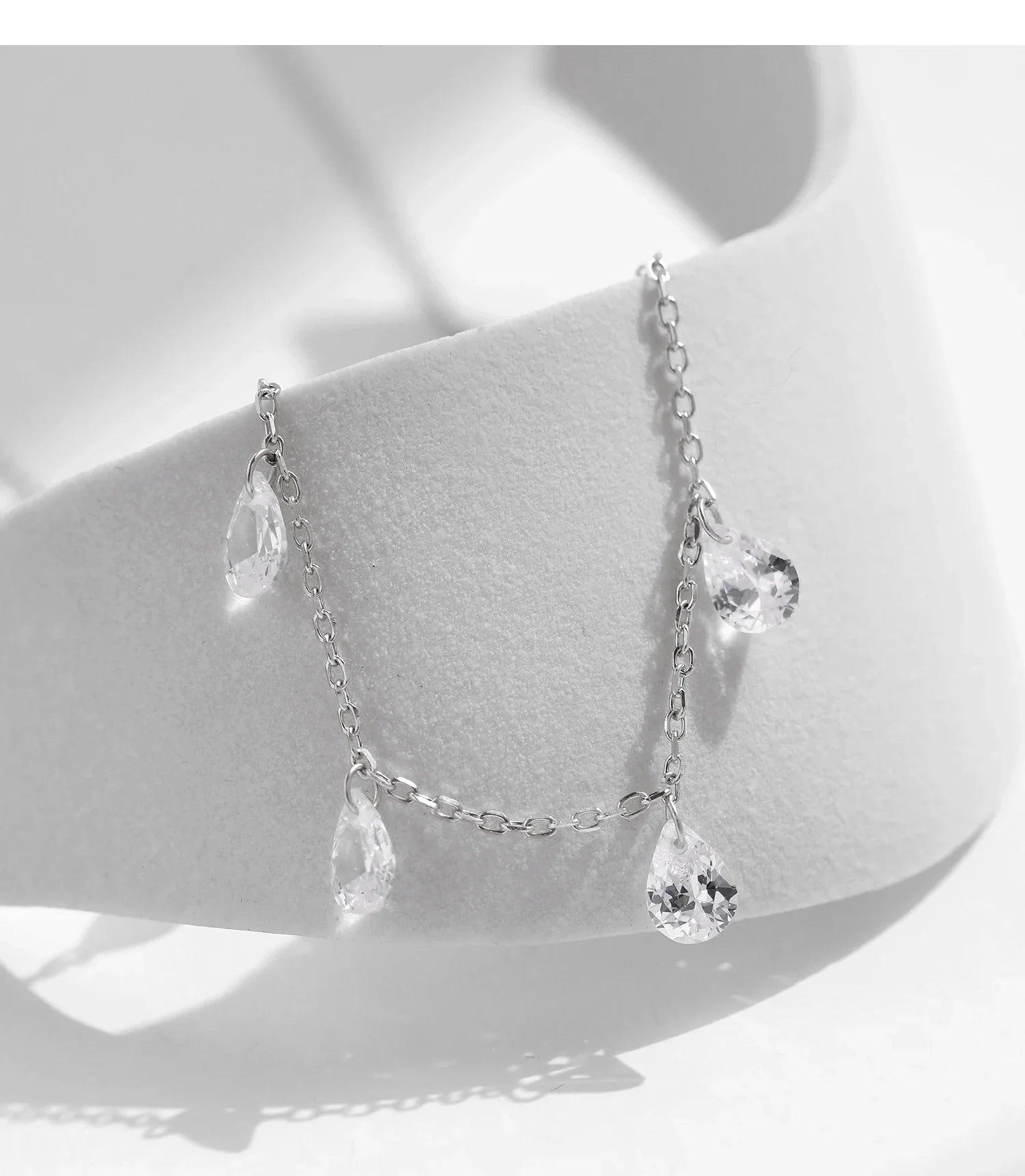925 Sterling Silver Stackable Clavicle Chokers Necklace Sparkling Zircon Neck Chain for Women Fine Jewelry