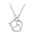 100% 925 Sterling Silver Minimalist Lovely Cat Pendant Necklace Cute Animal Neck Chain for Women Birthday Gift SCN188