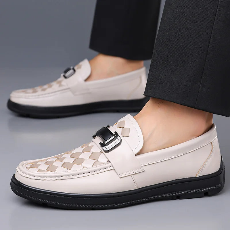 Soft Sole Loafers Shoes for Man Summer Autumn New Designer Leather Shoes Male Fashion Business Casual Luxury Shoe Man