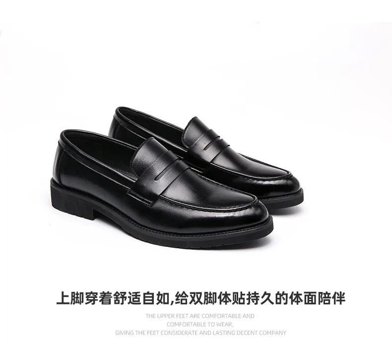 Men's Dress Shoes Formal Office Leather Brogues Shoes Male High Quality Casual Business Shoes Men Social Leather Loafers For Man