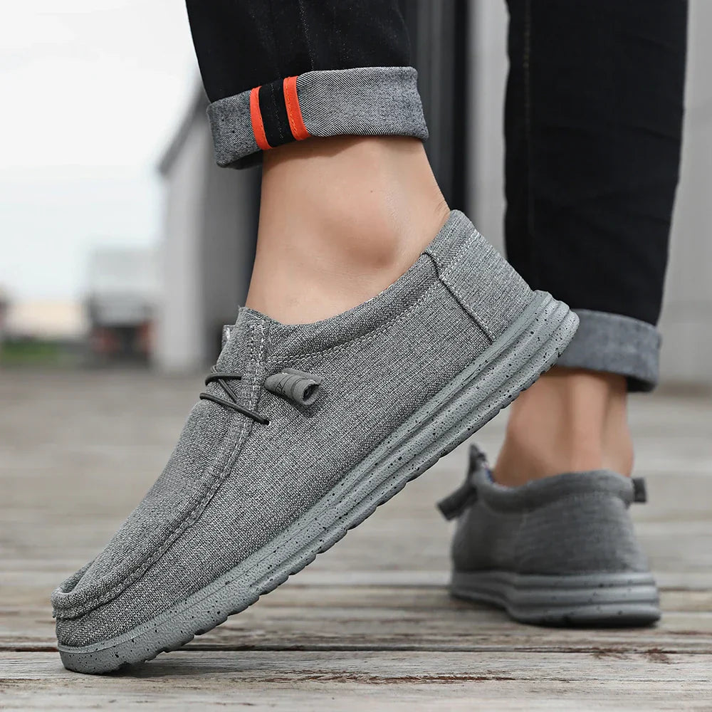 Plus Size Men's Solid Color Breathable Slip On Classic Loafer Shoes Comfy Casual Durable Lightweight Walking Shoes