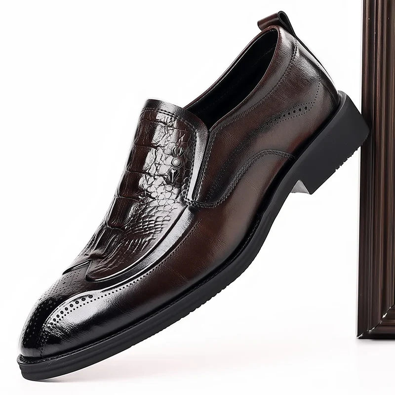 Leather Shoes For Man Genuine Leather Casual Shoes Fashion Business Oxford Shoes High Quality Designer Work Shoes