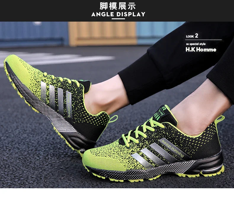 New fashionable plus-size men's casual sports shoes, walking and running shoes, tennis vulcanized men's shoes