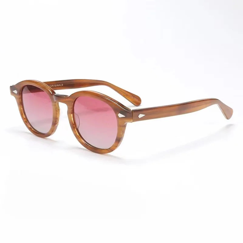 Authentic Johnny Depp LEMTOSH UV400 Driving Anti-Glare Men Women Sun Glasses Popular Square Acetate Frames Male Couple Eyewear