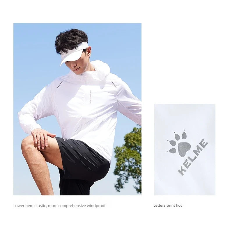 running sunscreen clothing men summer breathable hooded thin jacket UV UPF50 skin coat pair