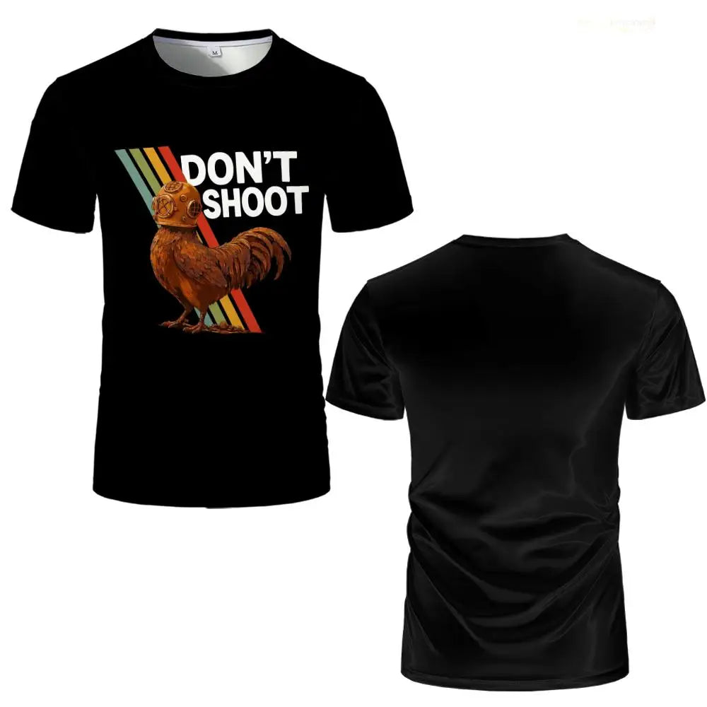 تي شيرت Don't Shoot ARC Raiders الجرافيكي للجنسين، ملابس الشارع العصرية، قمصان فضفاضة بياقة مستديرة، قميص رجالي كاجوال جديد، هدية للاعبين