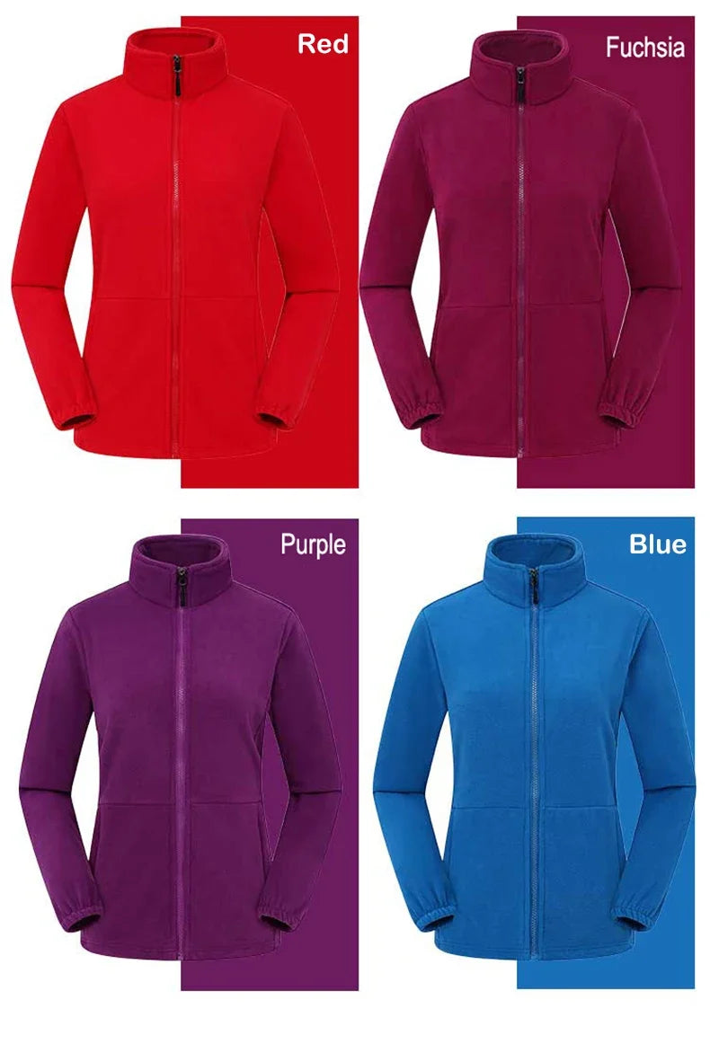 Winter Polar Fleece Jackets Women Windproof Thermal Soft Shell Jacket Outdoor Hiking Camping Skiing Climbing Warm Coat