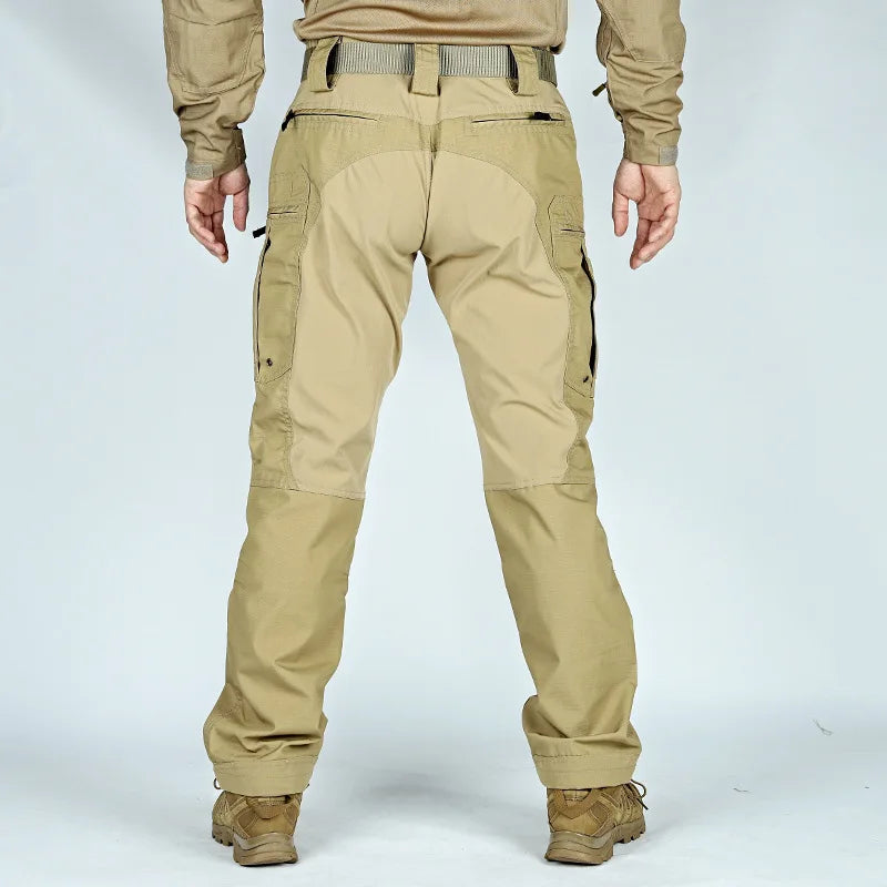 Men Tactical Casual Pants Multi-pocket Waterproof Tactical Cargo Trousers Wear-resistant Outdoor Hiking Workwear Trouser Male