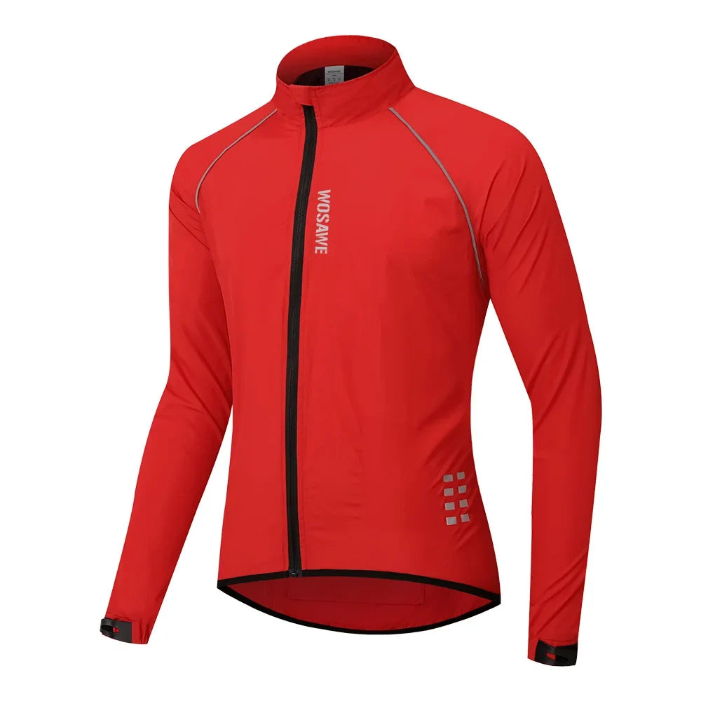 Men's Cycling Windbreaker Wind Jacket Windproof Water Repellent Mountain Bike MTB Clothing Reflective Loose Bicycle Coat