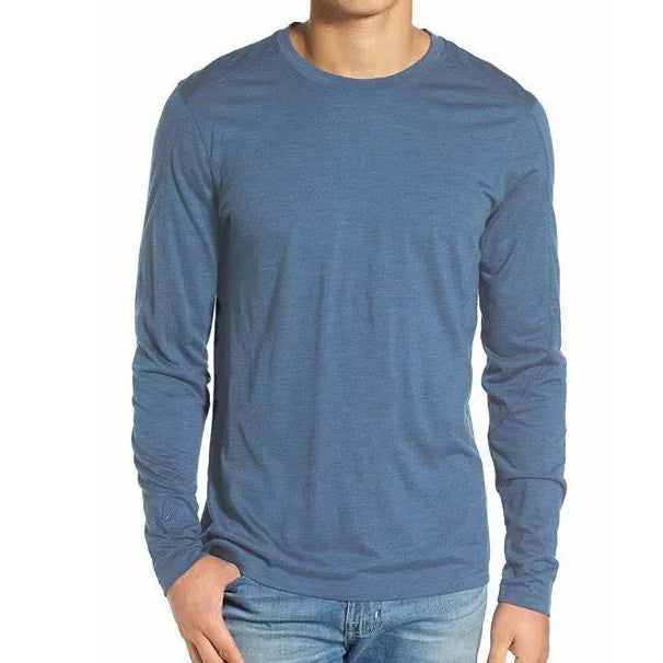 100% Merino Wool men long sleeve T Shirt Thermal Base Laye Wool Shirt 200gsm Wicking Breathable Anti-Odor
