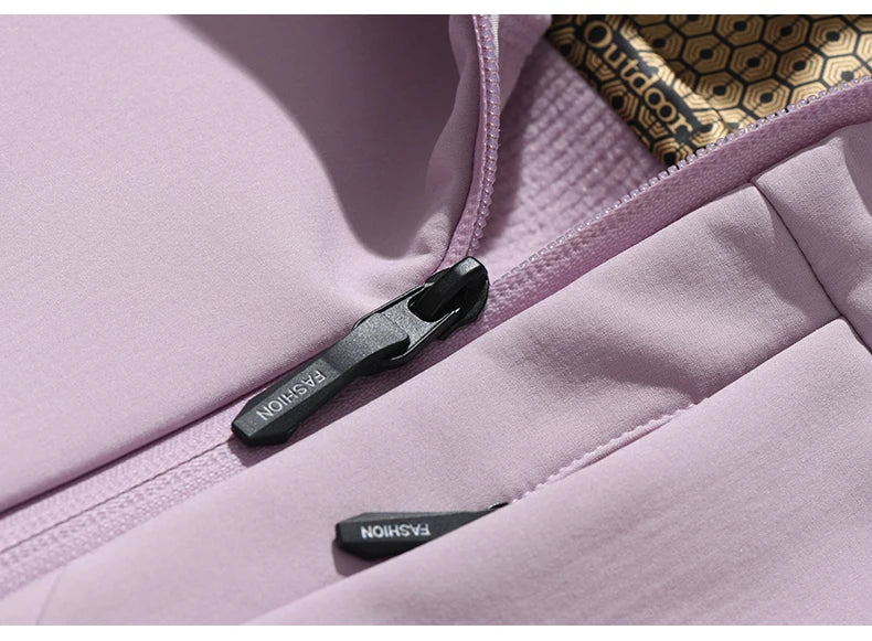 Waterproof Fleece Jacket Women Windproof Thermal Soft Shell Coat Outdoor Hiking Camping Climbing Trekking Windbreaker