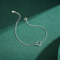 Authentic 925 Sterling Silver Classic Simple Heart Link Chain Bracelet For Women Charm Fine Statement Jewelry Accessories