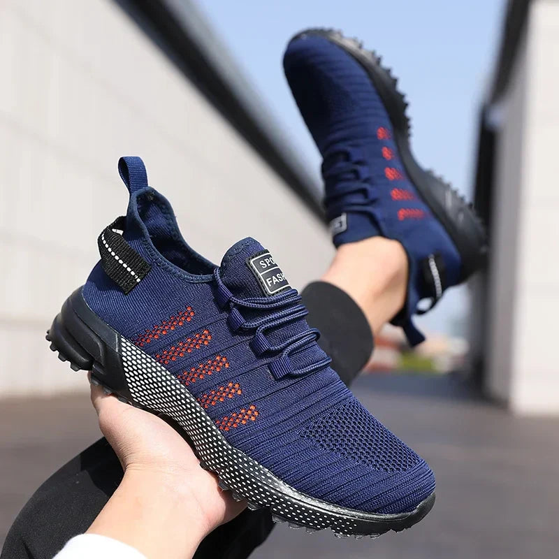 Men Casual Sneakers Mesh Lightweight Breathable Soft Soled Running Shoes Slip-on Male Flats Loafers Shoe Trainers