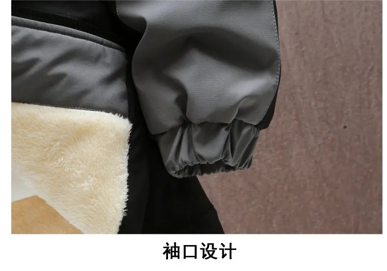 Winter Tracksuit Men Warm Sports Printed Thick Suit Mens Casual Hooded jacket+Pants Sweatsuit Male 2 Piece Sportswear