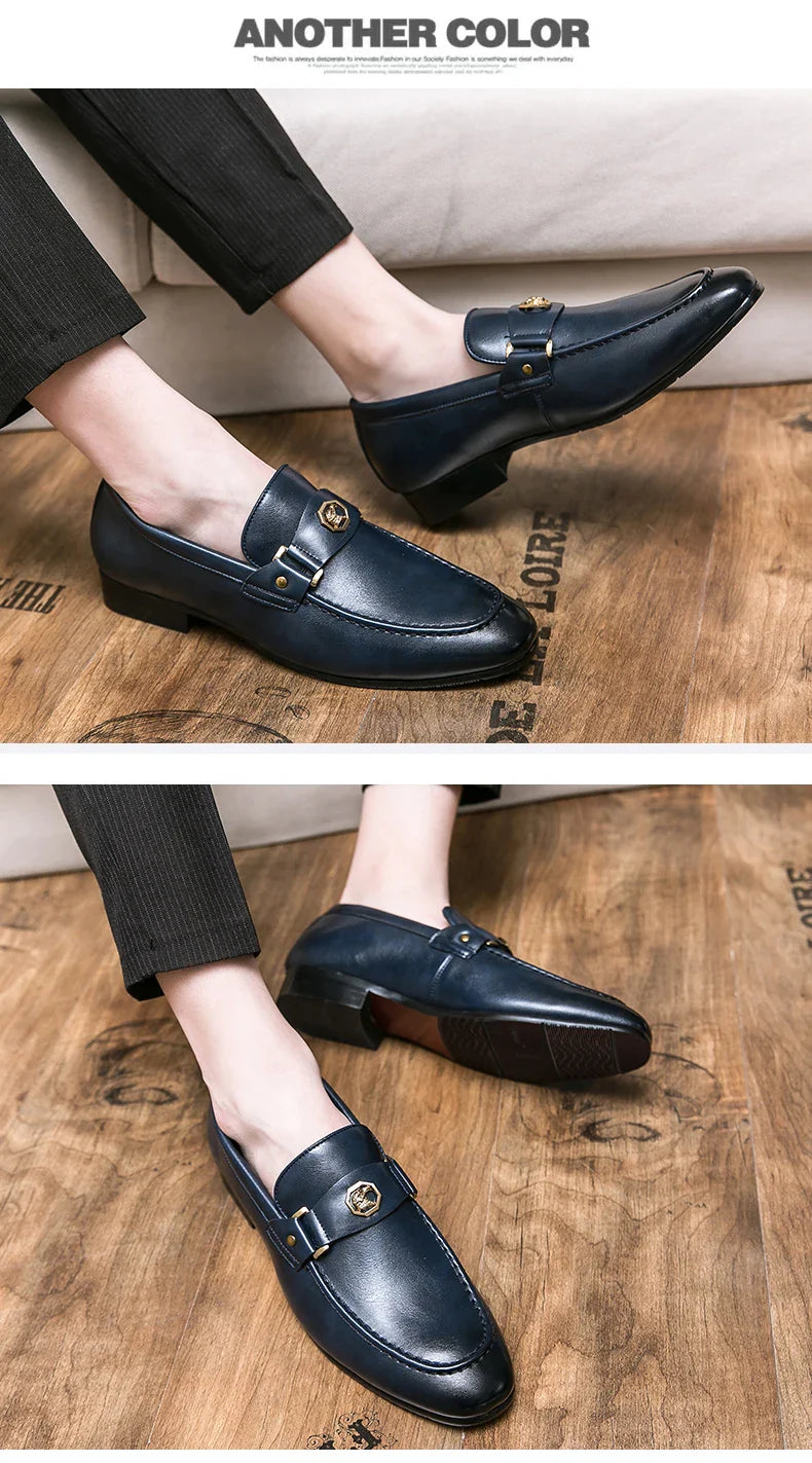 Luxury Men's Brown Dress Shoes 2025 Brand Oxford Shoes Man Social Casual Business Shoes Men Wedding Leather Shoe Zapatillas Male