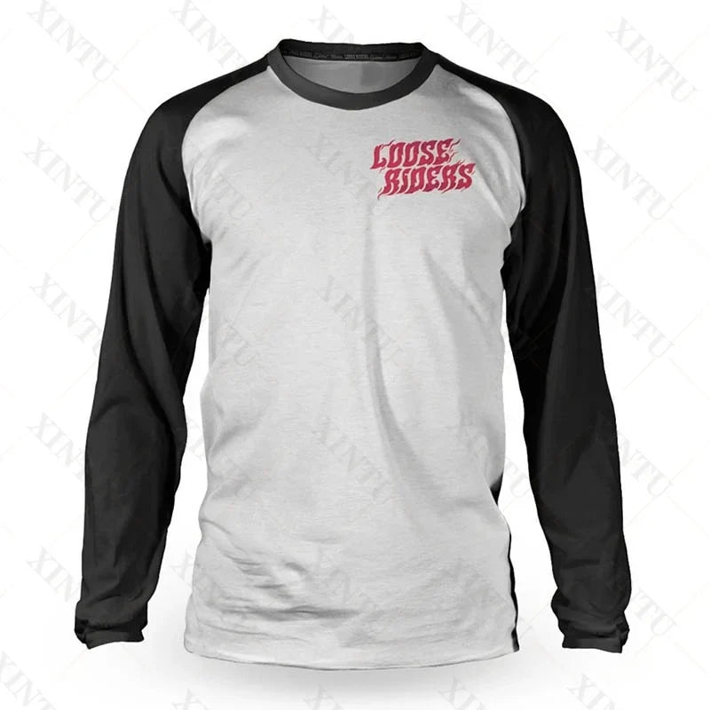 2022 Loose Rider Men's Long Sleeve Jersey DH Motocross Sportswear MTB Mountain Bike Downhill Shirt MX Mountain Bike Shirt