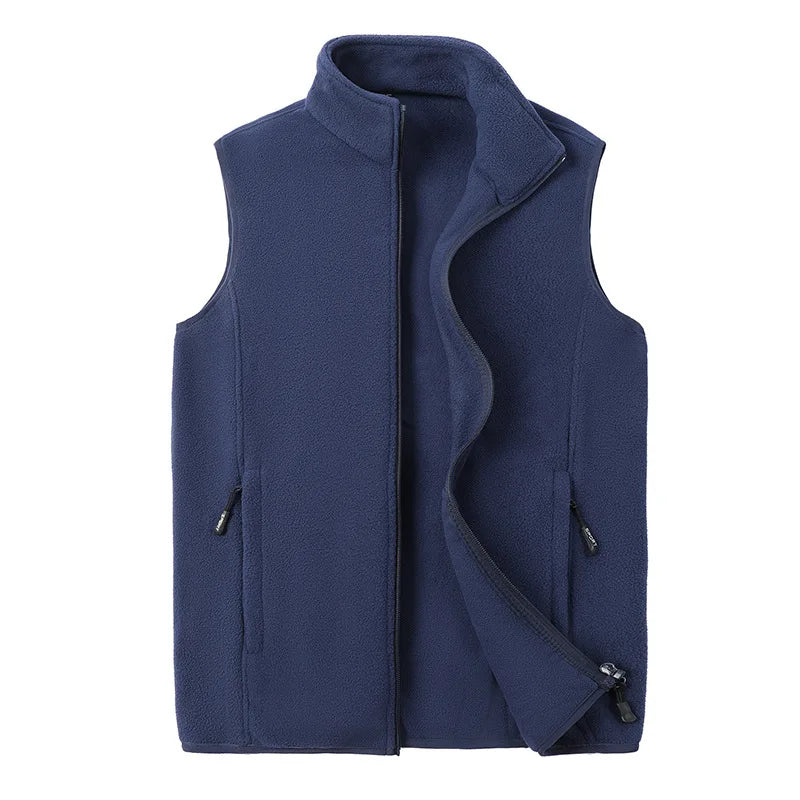 Autumn Fashion Plus Size Male Warm Waistcoat Fleece Vest Men's Lamb Cashmere Warm Sleeveless Coat Men Brand Clothing Winter Vest