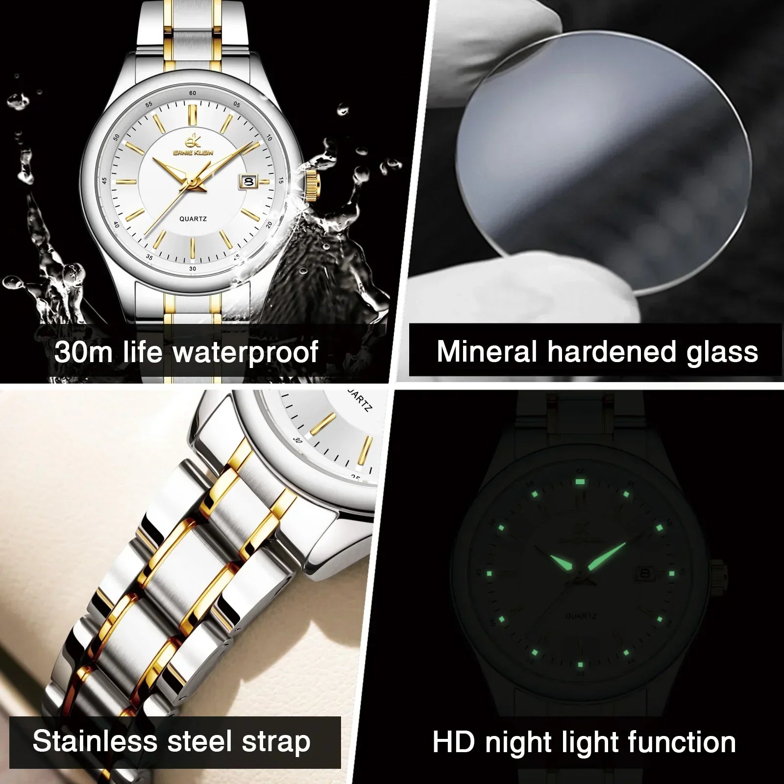 Women‘s Watches Simple Luxury Fashion Elegant Female Wristwatch Waterproof Luminous Date Exquisite Gift for Girl