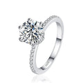 2ct D VVS1 Color Moissanite Engagement Ring For Women 925 Sterling Silver with Gold Plated Rings Wedding Jewelry Bands