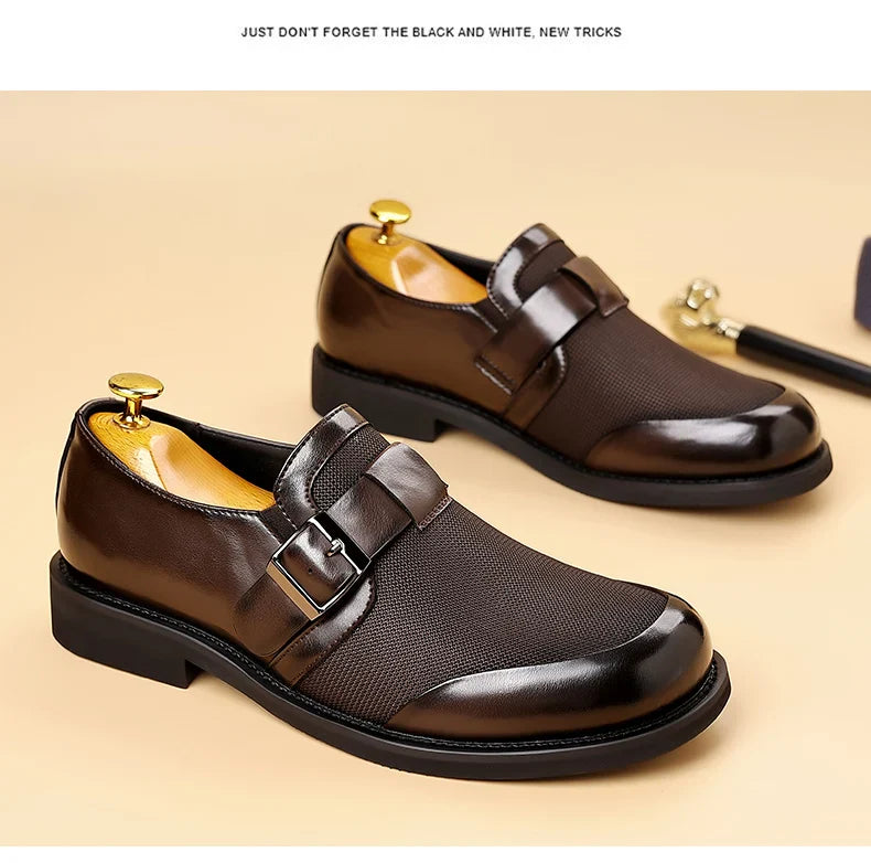 Leisure Walk Male Loafers Outdoor Anti-slip Men's Driving Shoes Handmade Business Footwear Elegantes Slip on Flats Oxford Shoes
